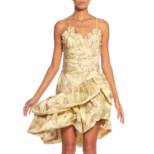 MORPHEW ATELIER Mini Dress Made From Vintage 1990S Silk Toile MORPHEW ATELIER Mini Dress Made From Vintage 1990S Silk Toile