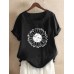 Women Floral Print Scoop Neck Short Sleeve Simple T  Shirts Women Floral Print Scoop Neck Short Sleeve Simple T  Shirts