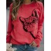Women Cute Cartoon Cat Print Round Neck Loose Casual Long Sleeve T  Shirts Women Cute Cartoon Cat Print Round Neck Loose Casual Long Sleeve T  Shirts
