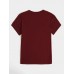 Women Casual Crew Neck Lips Print Short Sleeve Basic Tee T  shirts Women Casual Crew Neck Lips Print Short Sleeve Basic Tee T  shirts