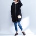 cartoon prints black cotton trench coats plus size casual thick  fit cardigans outwear cartoon prints black cotton trench coats plus size casual thick  fit cardigans outwear