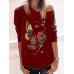 Women Floral Butterfly Print Round Neck Long Sleeve Casual T  Shirts Women Floral Butterfly Print Round Neck Long Sleeve Casual T  Shirts